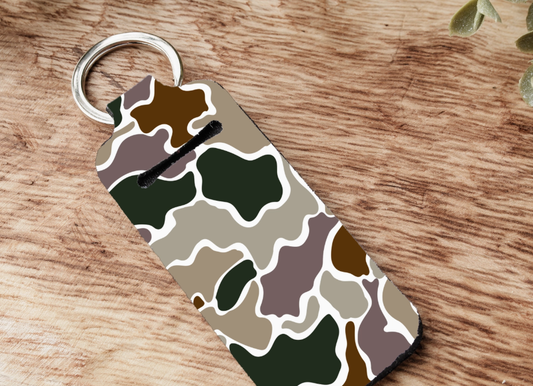 Camo Chapstick Holder Keychain