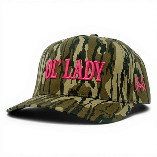 retro mossy oak bottom land Ol Lady Trucker Hat